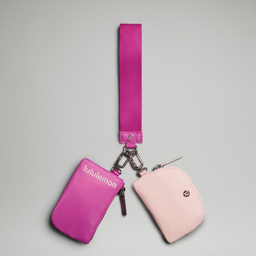 NWT 🍋 Lululemon POW Pink & Flush Pink Dual Pouch Wristlet
